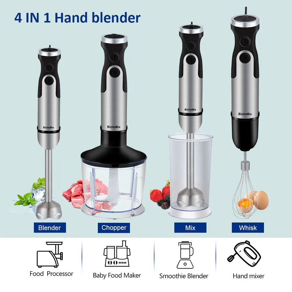 5-in-1  Hand Stick Blender/ Vegetable, Meat Grinder