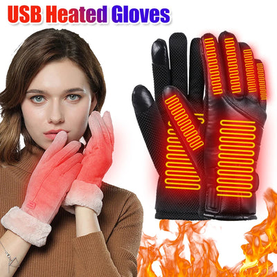 Gloves Men Women USB Charger