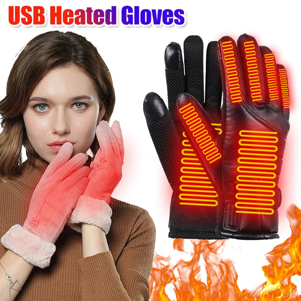 Gloves Men Women USB Charger