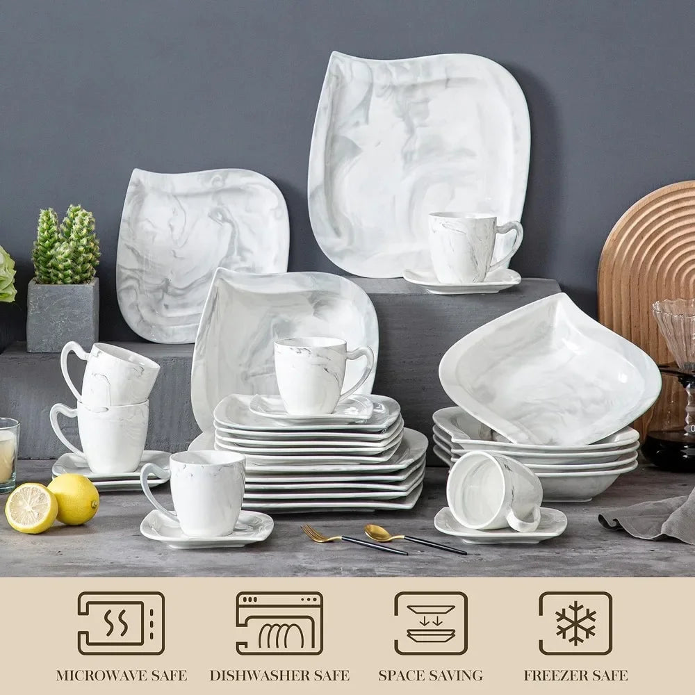 30 Piece Porcelain Dinnerware Set