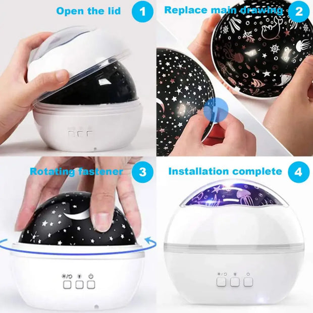 Rotating LED Night Light