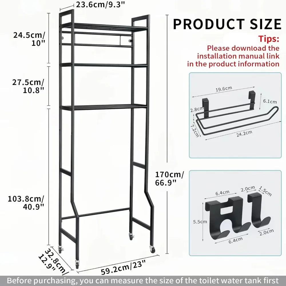 3-Tier Metal Bathroom Organizer