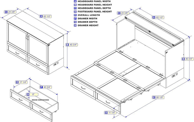 Queen Murphy Bed Chest Queen