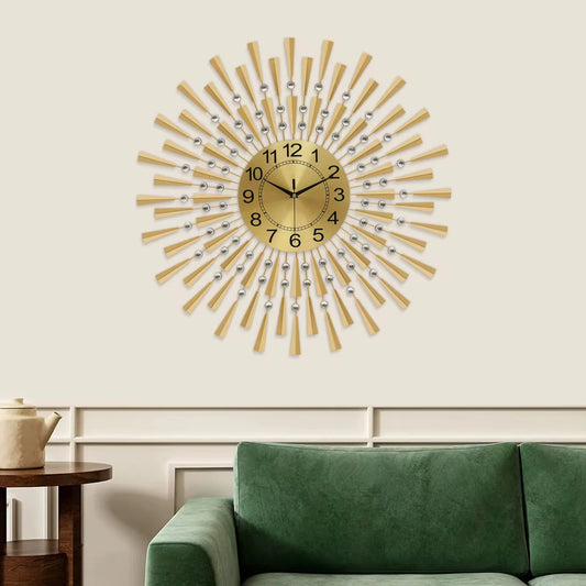 27.6 Inch Gold Wall Clock