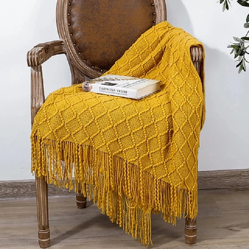 Knitted Throw Thread Blankets