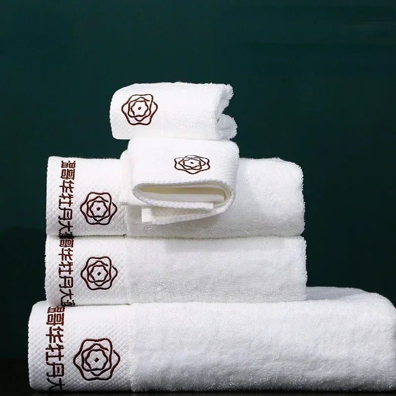 Embroidered bath towel