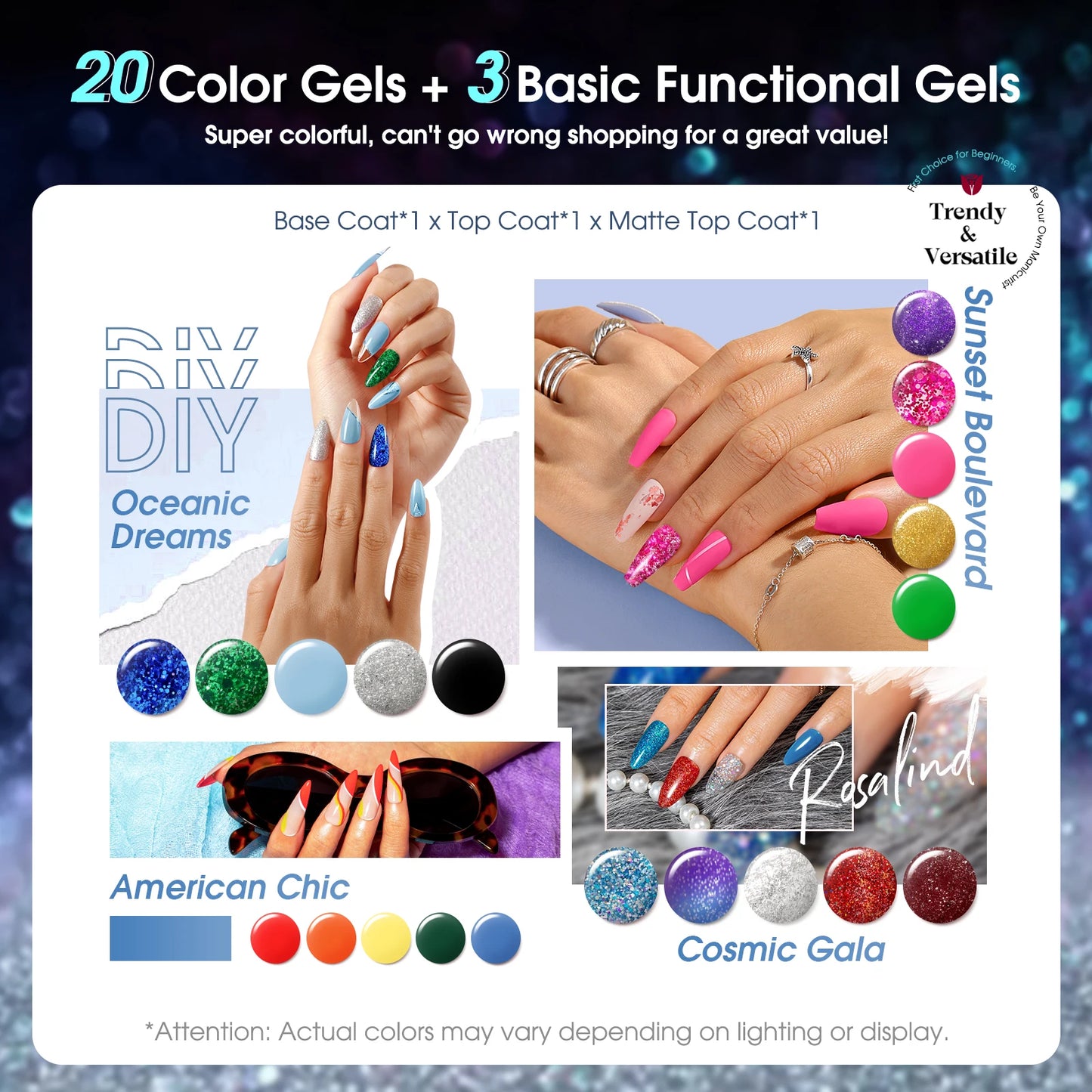 24pcs Nail/ Gel Nail Polish Set