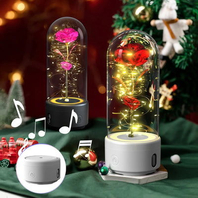 2 In 1 Rose Flowers Light And Bluetooth Speaker