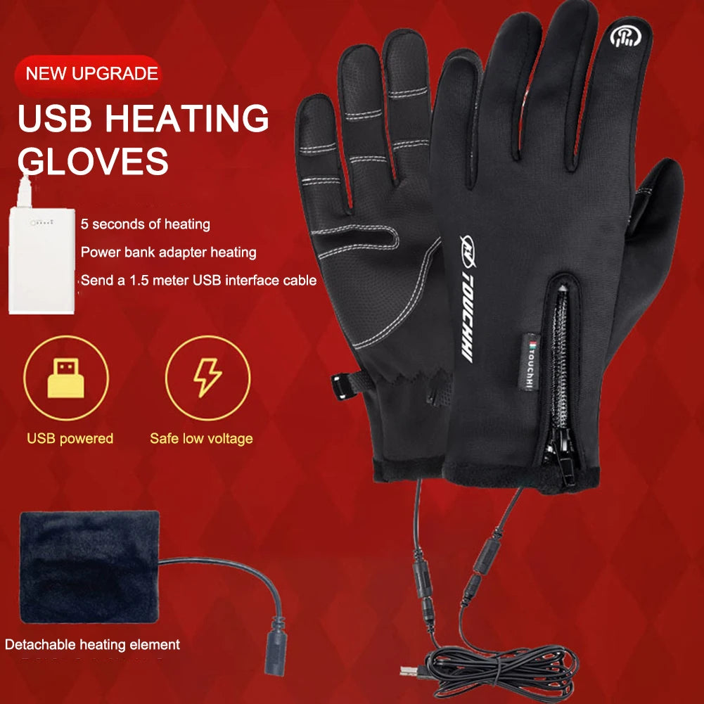 Windproof Heated Gloves