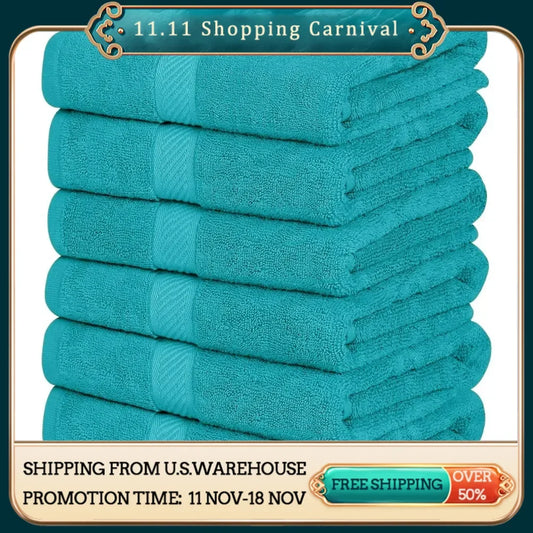 6 Pack Bath Towel Set