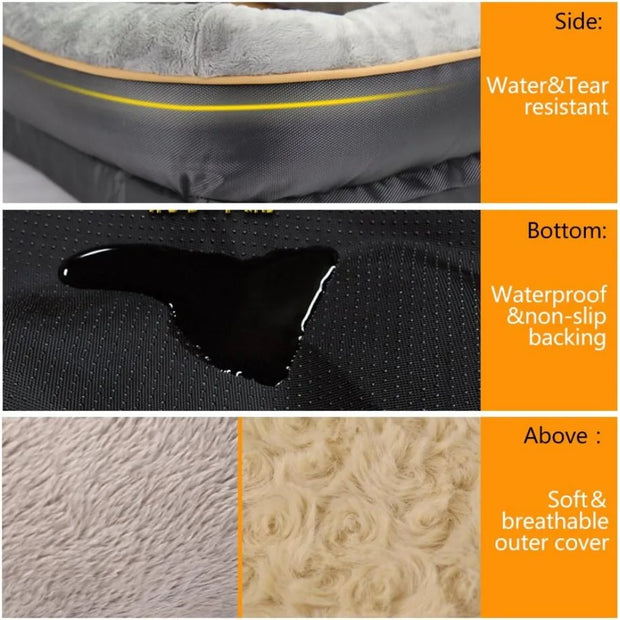 Bed & Sofa with Removable Sleeper for Large Dogs