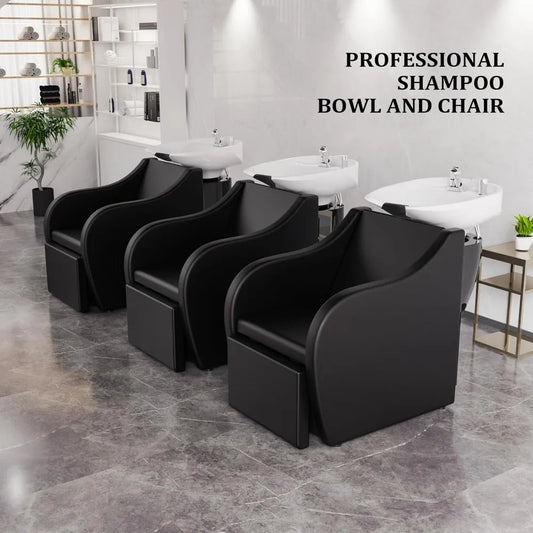 Electric Shampoo Chair with The Ceramic Bowl Sink