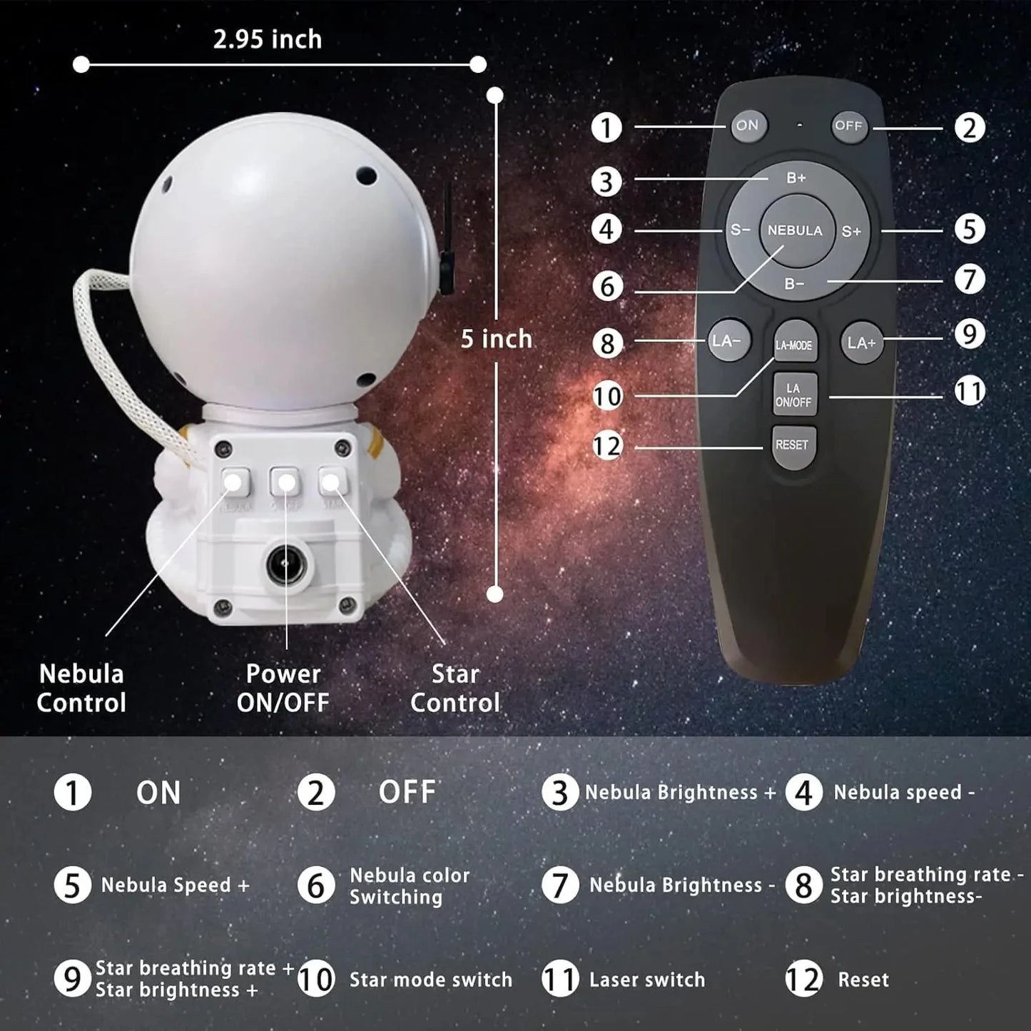 Astronauts Sky Projection Lamp