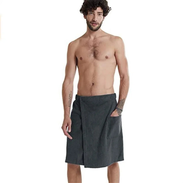 Men  Wearable Bath Towel with Pocket