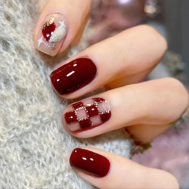 Red Glitter Nails