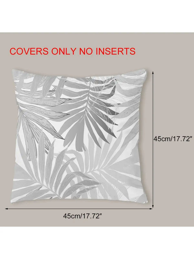 Leaf Printed Cushion Cover