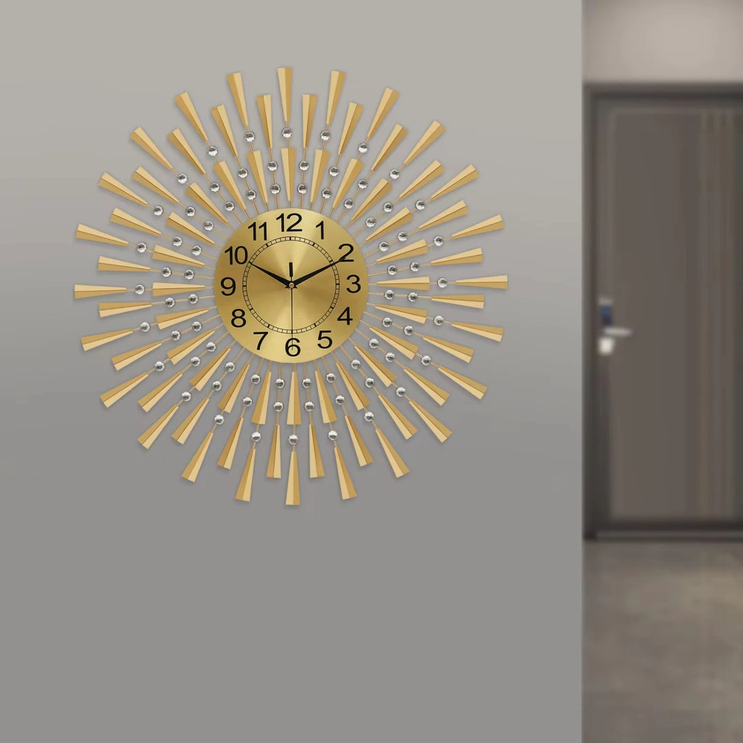 27.6 Inch Gold Wall Clock