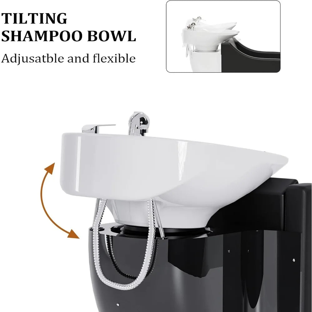 Electric Shampoo Chair with The Ceramic Bowl Sink