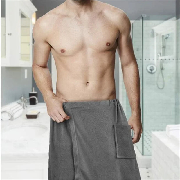 Men  Wearable Bath Towel with Pocket
