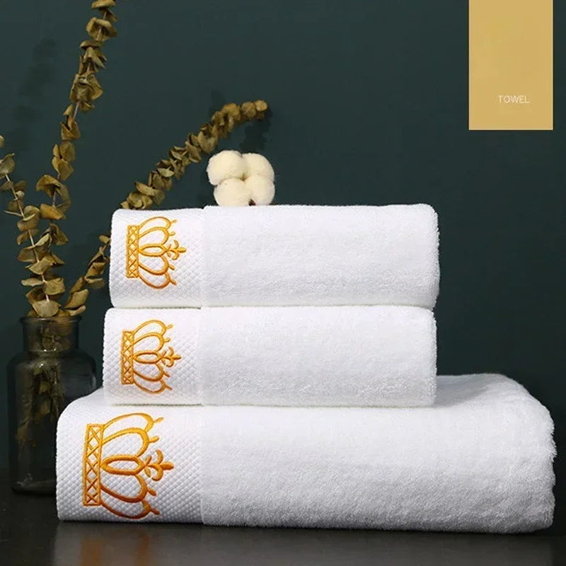 Embroidered bath towel