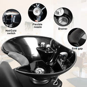 Backwash Chair Adjustable ABS Plastic Shampoo Bowl Sink with Leg support