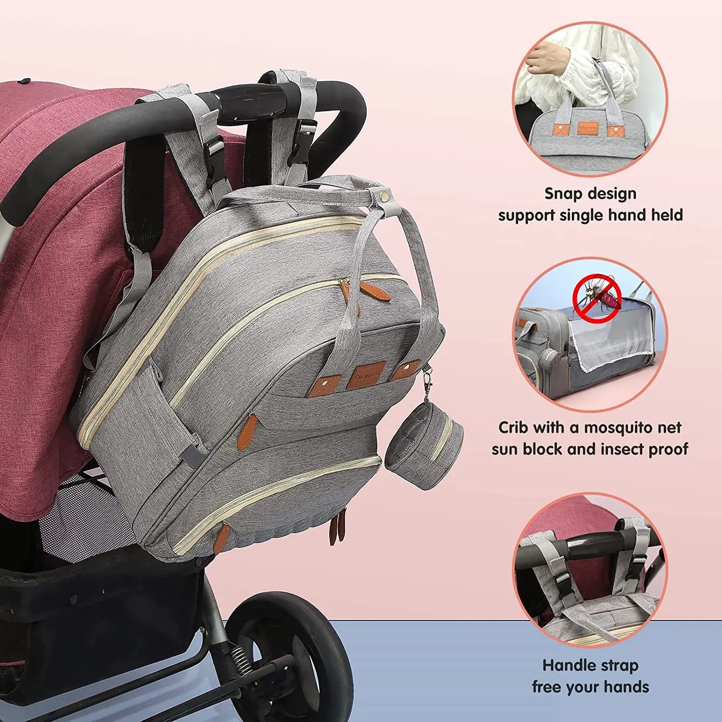 3 In 1 Diaper Bag Backpack