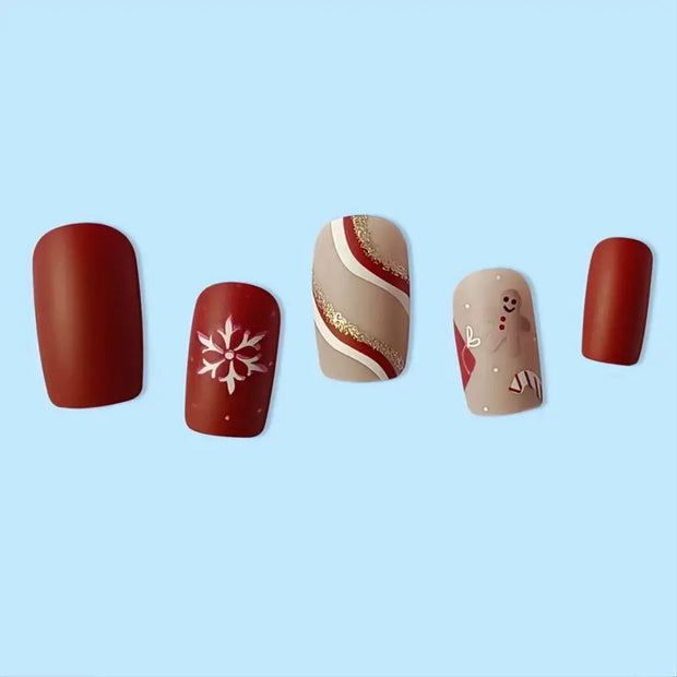 Snowflake Acrylic Full Cover Nail