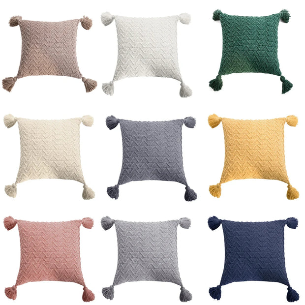 Pillow Case Tassels Cushion Cover