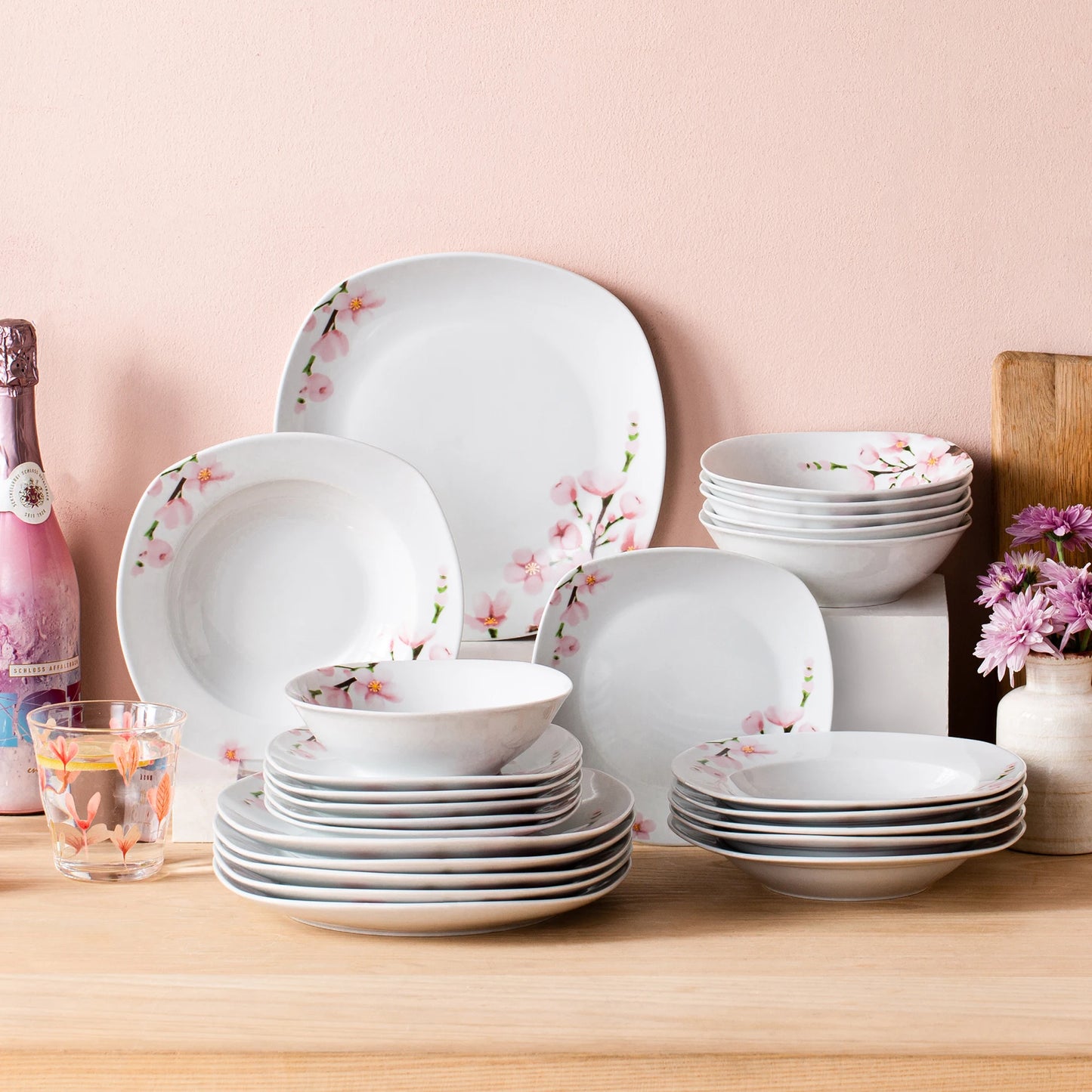 48-Piece Porcelain Dinnerware Set