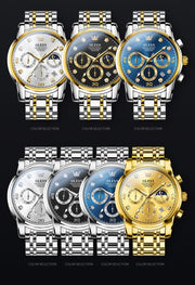 Man Quartz Wristwatches Waterproof Stainless Steel
