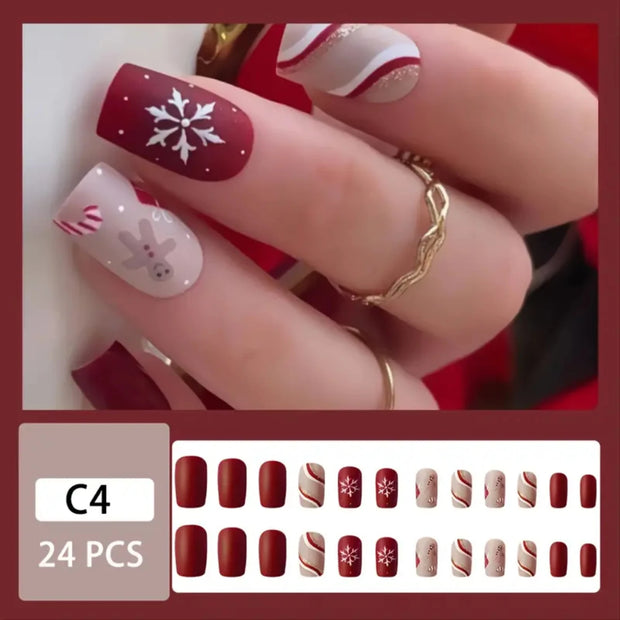 Snowflake Acrylic Full Cover Nail