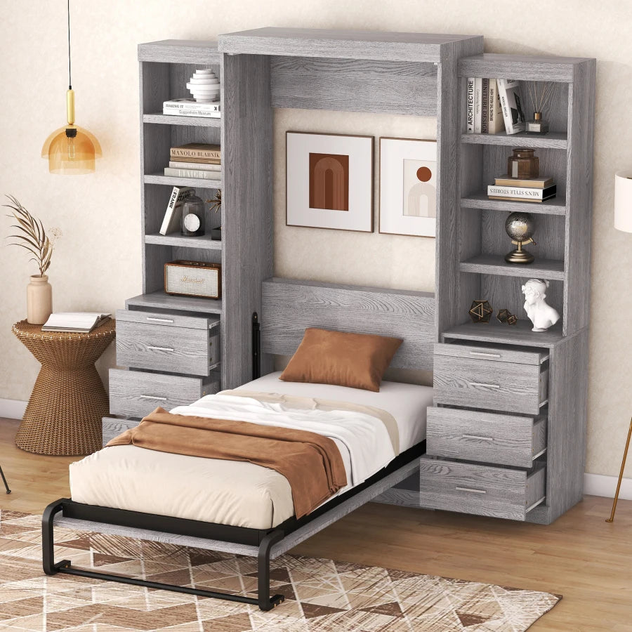 Murphy Folding Bed with Multiple Storage