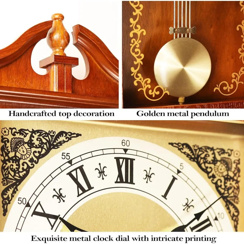 Wall Clock with Pendulum and Chime