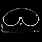 Chest Bracket Double Pendant Heart Bras Chain Necklace